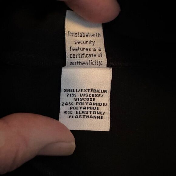 Diane Von Furstenberg Chic Black Slim Fit Mid Rise Trousers Size 12 - Picture 8 of 8